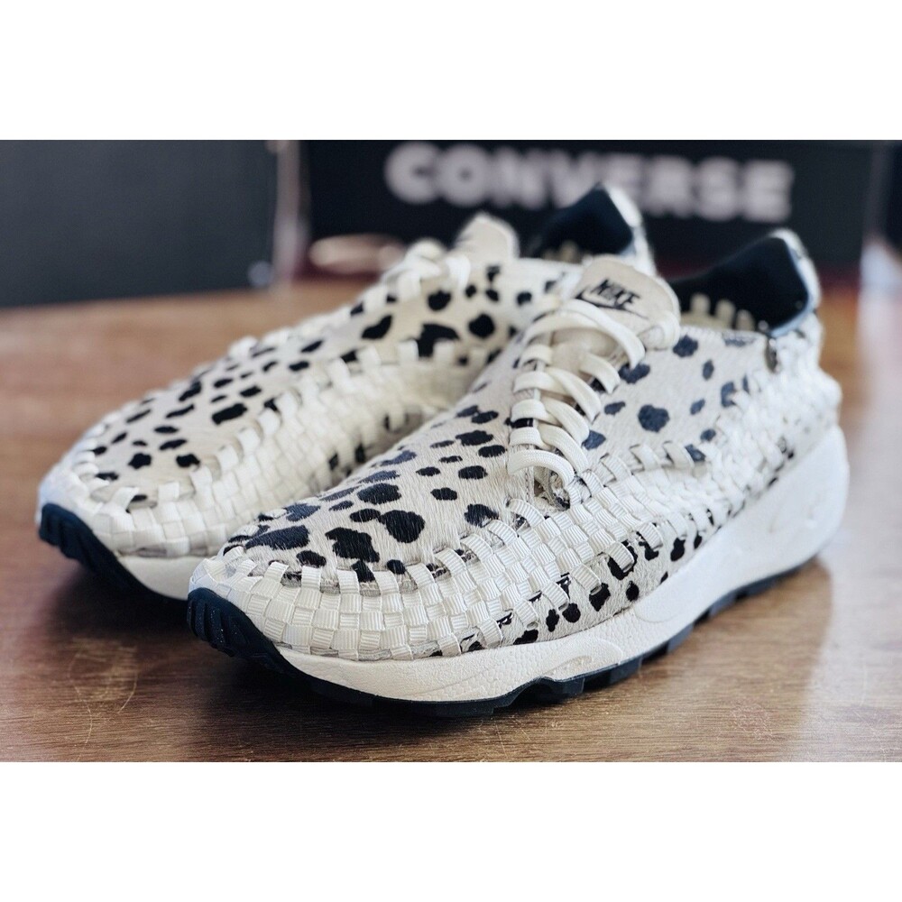 Women’s Size 11.5 Nike Air Footscape Woven Dalmatian Sail Black FB1959-102 NWOB